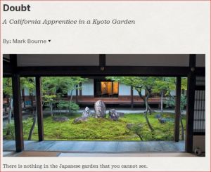 Blog Doubt by Mark Bourne Kyoto Pacific Horticultural Magazine