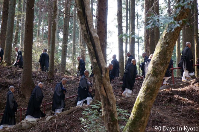 Zen monks of Kennin-ji on Mt. Hiei 